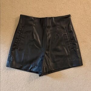 NWOT Zara faux Leather Shorts